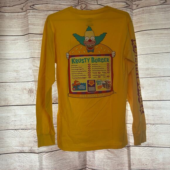 The Simpsons Krusty Burger Long Sleeve Shirt Vans Classic Fit small - Picture 3 of 7